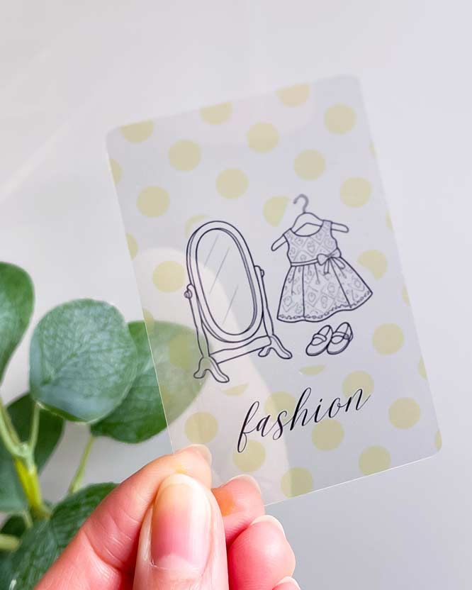 PDAY透明トレカで作った選び取りカード